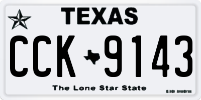 TX license plate CCK9143