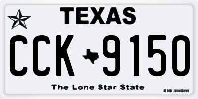 TX license plate CCK9150