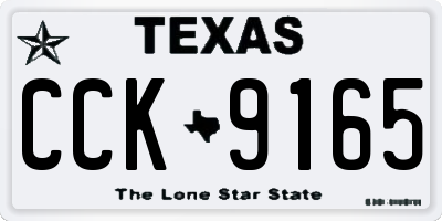 TX license plate CCK9165