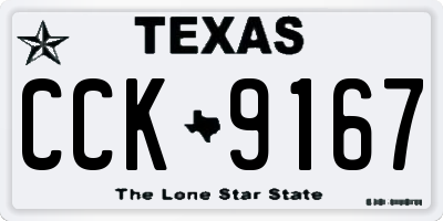 TX license plate CCK9167