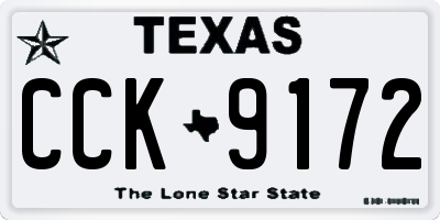 TX license plate CCK9172