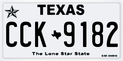 TX license plate CCK9182
