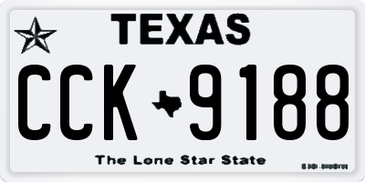 TX license plate CCK9188