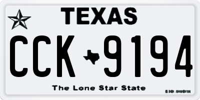 TX license plate CCK9194