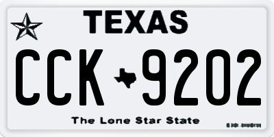 TX license plate CCK9202