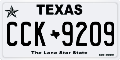 TX license plate CCK9209