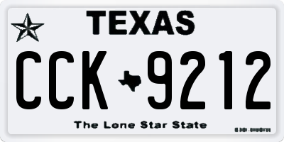 TX license plate CCK9212