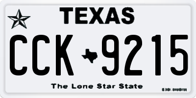 TX license plate CCK9215