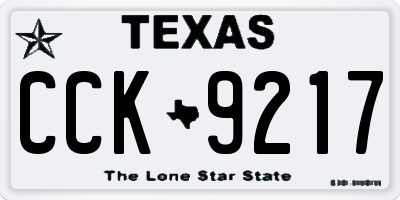 TX license plate CCK9217