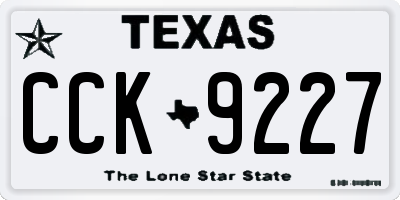 TX license plate CCK9227