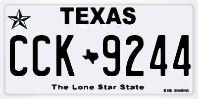 TX license plate CCK9244