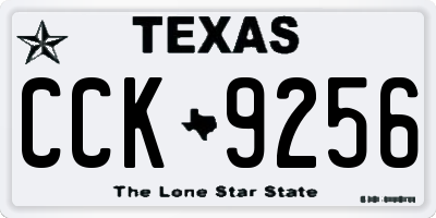 TX license plate CCK9256