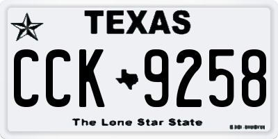 TX license plate CCK9258
