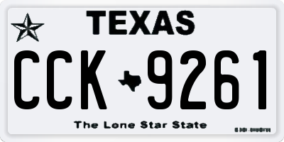 TX license plate CCK9261