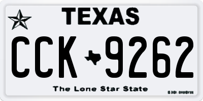 TX license plate CCK9262