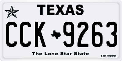 TX license plate CCK9263