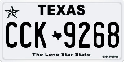 TX license plate CCK9268