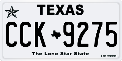 TX license plate CCK9275