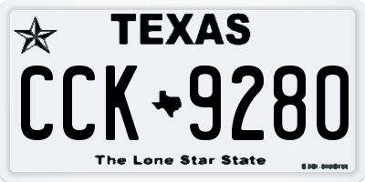 TX license plate CCK9280