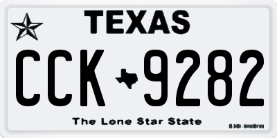 TX license plate CCK9282