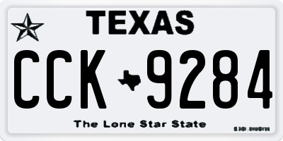 TX license plate CCK9284