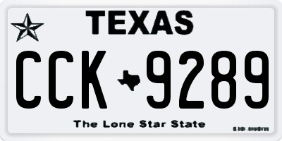 TX license plate CCK9289