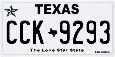 TX license plate CCK9293