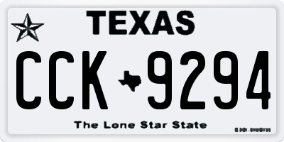 TX license plate CCK9294