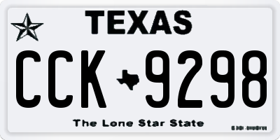 TX license plate CCK9298