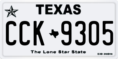 TX license plate CCK9305