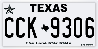 TX license plate CCK9306