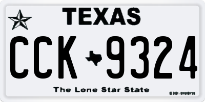 TX license plate CCK9324