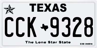 TX license plate CCK9328