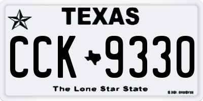 TX license plate CCK9330