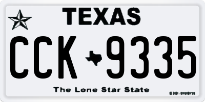 TX license plate CCK9335