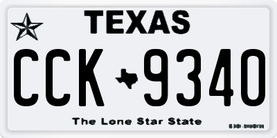 TX license plate CCK9340