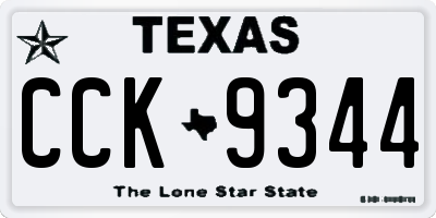 TX license plate CCK9344