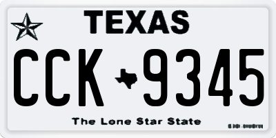TX license plate CCK9345