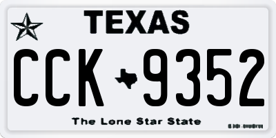 TX license plate CCK9352