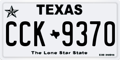 TX license plate CCK9370