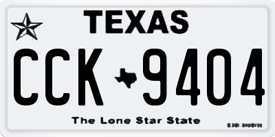 TX license plate CCK9404