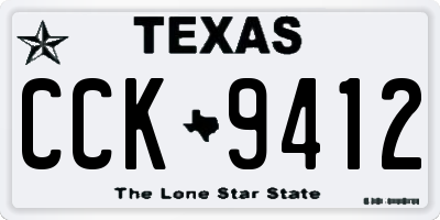 TX license plate CCK9412