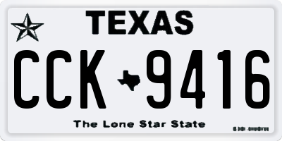 TX license plate CCK9416
