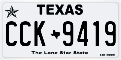 TX license plate CCK9419