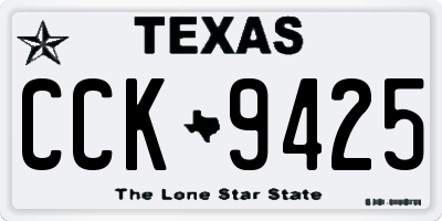 TX license plate CCK9425