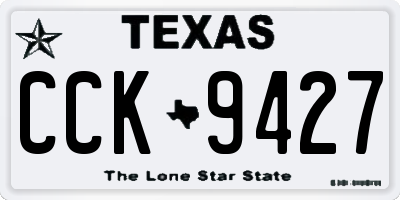TX license plate CCK9427