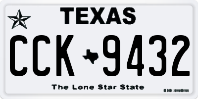TX license plate CCK9432