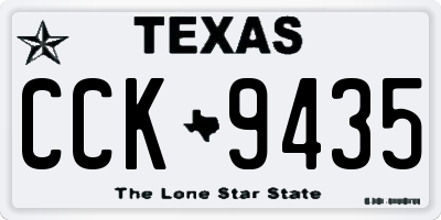 TX license plate CCK9435