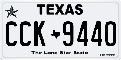 TX license plate CCK9440