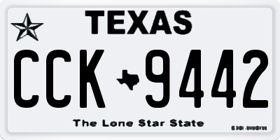TX license plate CCK9442